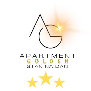 une goutte d'eau et un logo d'étoile d'or dans l'établissement Stan na dan Golden apartman, à Zaječar