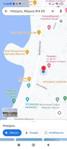 a map of the archaeological site of akrotiri at ALMIRA Studios Limnos 3 in Myrina