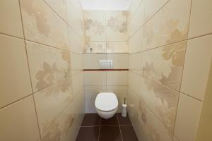 ein Bad mit WC in einem Zimmer in der Unterkunft Relax apartment Bratislava in Bratislava