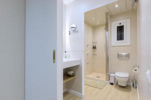 a bathroom with a shower and a toilet and a sink at Stay Barcelona Rossello in Barcelona +25 photos