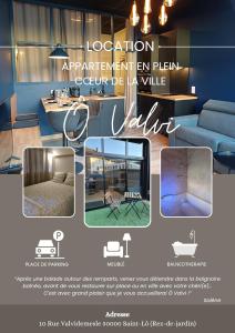 un collage de photos d'un salon dans l'établissement Ô Valvi : loft avec balnéo, terrasse et parking, à Saint Lo