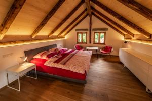 Postel nebo postele na pokoji v ubytování Ferienhaus am Park