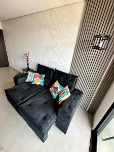 Krevet ili kreveti u jedinici u objektu Apartamento luxuoso e completo há 500m da praia Ponta Verde!