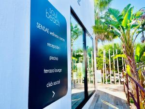 a sign for a hotel on the side of a building at Soul Beach Hotel By Mc - Adults Recommended in Denia