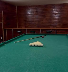 a pool table with balls on top of it at Комплекс Изумруд in Astana +7 photos