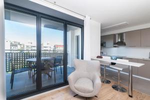 Balkón nebo terasa v ubytování Trisquel, apartamento con piscina en Llanes VUT-3108-AS