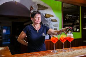 Nápoje v ubytování Hotel&Restaurant Armanac de Toubïe