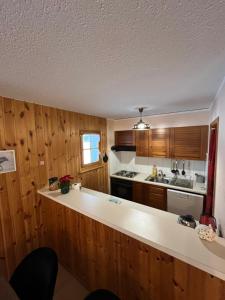 Kuchyň nebo kuchyňský kout v ubytování L'Hérensarde, bel appartement avec jardin-terrasse et garage