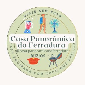 a label for a csa panamanca de ferdinandinhoarmaarmaarma at Casa Panorâmica da Ferradura in Búzios