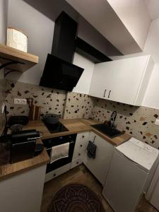 Kuchyň nebo kuchyňský kout v ubytování Tiny Nest Sindos