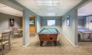 a billiard room with a pool table in the middle at Worldmark Lake Tahoe in Stateline