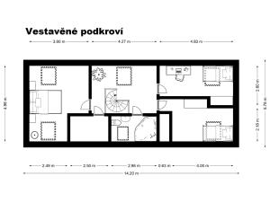 Půdorys ubytování Apartmány U Krumlova
