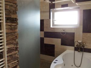 Koupelna v ubytování Apartmány U Krumlova