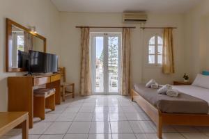 TV a/nebo společenská místnost v ubytování Laganas Holidays Hotel
