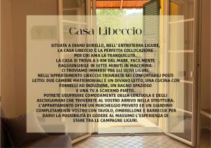 eine Wand mit einer Übersetzung von csa liderico in der Unterkunft Ca di Matti - Casa Libeccio in Diano Borello