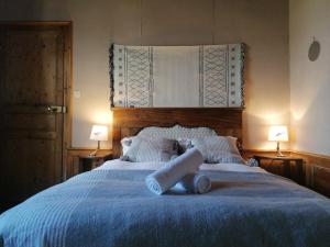 Postel nebo postele na pokoji v ubytování Maison de pêcheur Loguivy de la mer