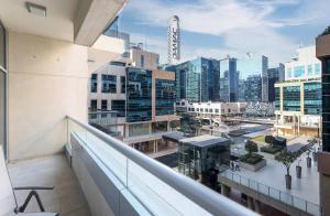 a view of a city from a building at Elite LUX Holiday Homes - Bay Square Luxury Studio in Business Bay Dubai in Dubai