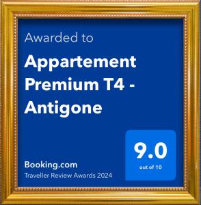 ein Bilderrahmen mit den Worten, die zu einer Apartmentgenehmigung umgerüstet wurden in der Unterkunft Appartement Premium 4 Stars - Antigone in Montpellier