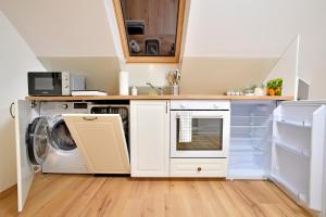 Kuchyňa alebo kuchynka v ubytovaní Palmy Apartmanhouse Maglód
