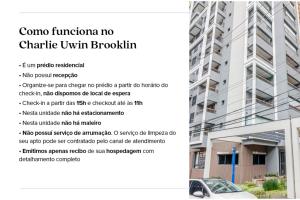 a page of a flyer for a apartment building at Charlie Uwin Brooklin in Sao Paulo