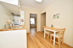Kuchyňa alebo kuchynka v ubytovaní Palmy Apartmanhouse Maglód