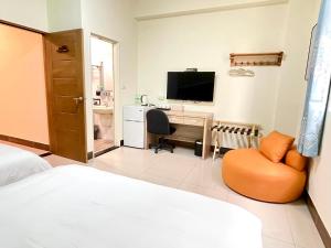 TV a/nebo společenská místnost v ubytování Banshan Yunxiu Homestay