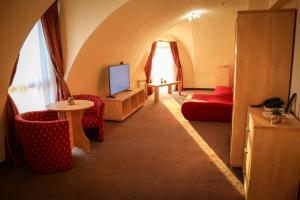 TV a/nebo společenská místnost v ubytování Hotel Clipa