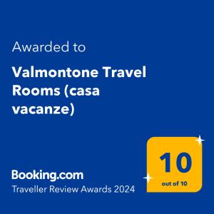 un panneau jaune qui est autorisé à circuler dans les salles de voyages dans l'établissement Valmontone Travel Rooms (casa vacanze), à Valmontone