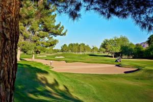 a golf course with a player on a green at Scottsdale Vacation Rentals in Scottsdale