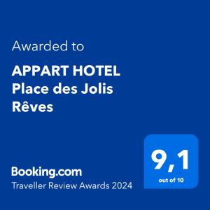 Capture d'écran d'un hôtel d'aéroport dans l'établissement APPART HOTEL Place des Jolis Rêves, à Riom-ès-Montagnes