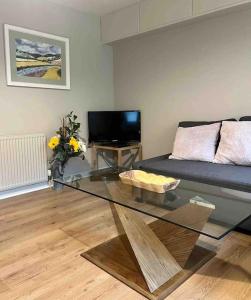 A television and/or entertainment centre at Modern Edinburgh Apartment 2 bedrooms & two bathrooms
