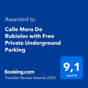 een screenshot van een telefoon met de tekst toegekend om meer na rarolides te bellen bij Calle Mora De Rubielos with Free Private Underground Parking in Valencia