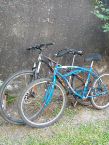 two bikes parked next to each other on the ground at Departamentos Fabio in Federación