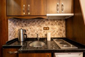 a kitchen with a sink and a counter top at Nasip House in Istanbul +94 photos
