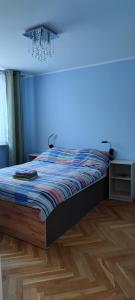 Katil atau katil-katil dalam bilik di Apartament Gdańsk Centrum, 3,8km do Starówki Gdańska