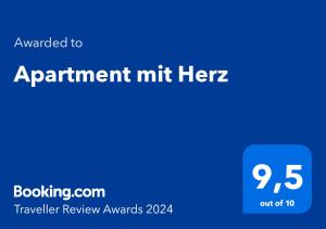 a blue screen with the text augmented recruitment hit here at Apartment mit Herz in Sondershausen
