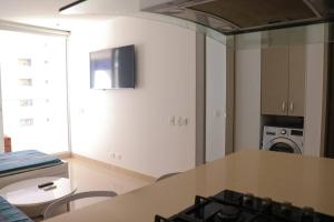A cozinha ou cozinha compacta de Espectacular apartamento Santa Marta se debe reservar almenos un día antes de llegar al apartamento