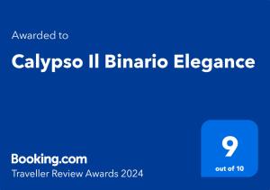 Certifikát, ocenenie alebo iný dokument vystavený v ubytovaní Calypso Il Binario Elegance