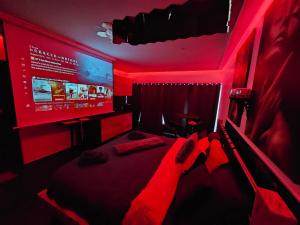 TV a/nebo společenská místnost v ubytování Magnifique Suite Spa Luxembourg