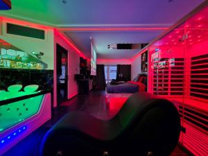 TV a/nebo společenská místnost v ubytování Magnifique Suite Spa Luxembourg