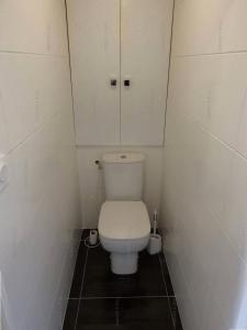 małą łazienkę z toaletą w kabinie w obiekcie Résidence Héliopolis Bâtiment K - Studio 2 pers. Héliopolis K MAE-4604 w Cap d'Agde