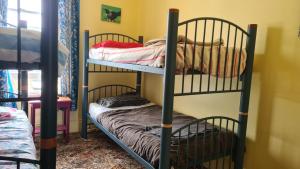 a bunk bed room with two bunk beds at Empire Hotel Backpackers in Oamaru