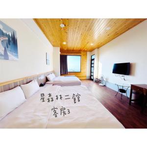 TV a/nebo společenská místnost v ubytování 星森林包棟住宿-台中東勢-山區景觀