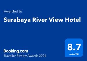 Sijil, anugerah, tanda atau dokumen lain yang dipamerkan di Surabaya River View Hotel