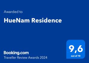 uno screenshot del sito della resilienza di Hogan ram di HueNam Residence a Hue