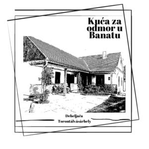 una imagen en blanco y negro de una casa en Kuća za odmor u Banatu 