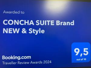 Certifikát, ocenenie alebo iný dokument vystavený v ubytovaní CONCHA SUITE Brand NEW & Style