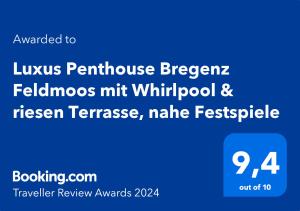 Fotografie z fotogalerie ubytování Luxus Penthouse Bregenz Feldmoos mit Whirlpool & riesen Terrasse, nahe Festspiele v destinaci Bregenz + 37 fotografií