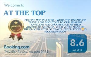 a flyer for a bookworm event at the top at AT THE TOP MARINA, Award winning property, Walk to Beach and Metro station, coliving in Dubai