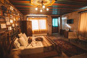 Posezení v ubytování Çavuşin Cave House-Cappadocia